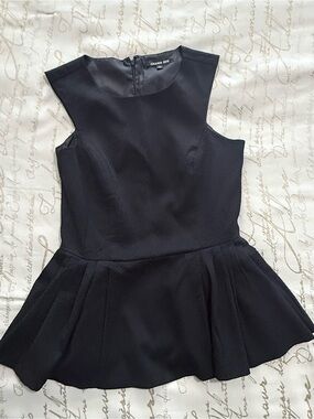 Gianni Bini Black Sleeveless Peplum Girls Dress